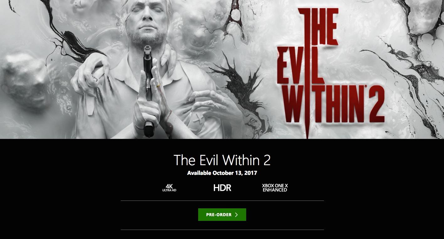 The Evil Within 2 and Wolfenstein II To Get 4K Xbox One X Support