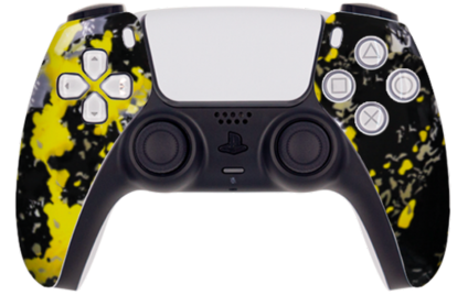 PS5 custom yellow splash modded eSports Pro Controller