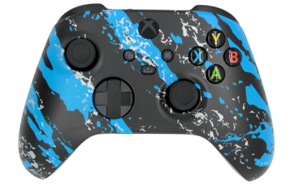 XBX custom blue splash modded eSports Pro Controller