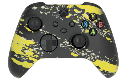 XBX custom yellow splash modded eSports Pro Controller